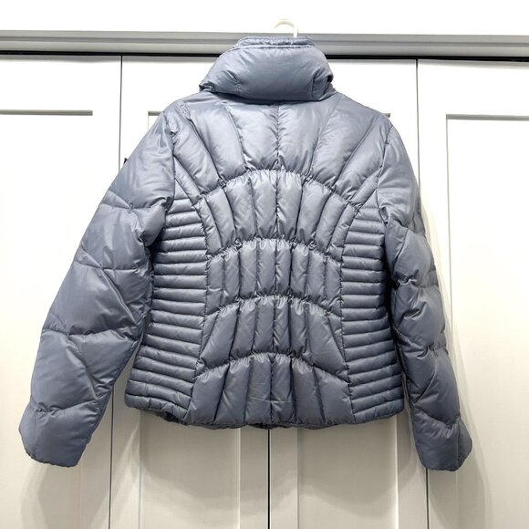 Junior's Guess Down Puffer Winter Jacket, Size LARGE, Gray Ski Snomobile Preppyc - Picture 5 of 10